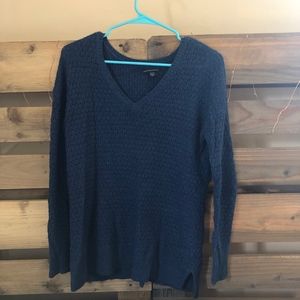 Blue Cable Sweater